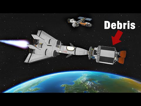 Cleaning Up SPACE With An SSTO! KSP 1.9