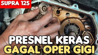 Atasi presneling Supra 125 keras, gak bisa oper gigi karena lama mangkrak/dongkrok