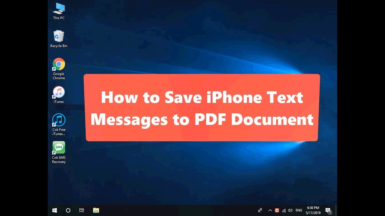 how to save text messages from iphone to windows