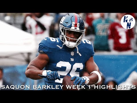 Saquon Barkley Week 1 Highlights ᴴᴰ || Giants vs Jaguars || 9/09/18