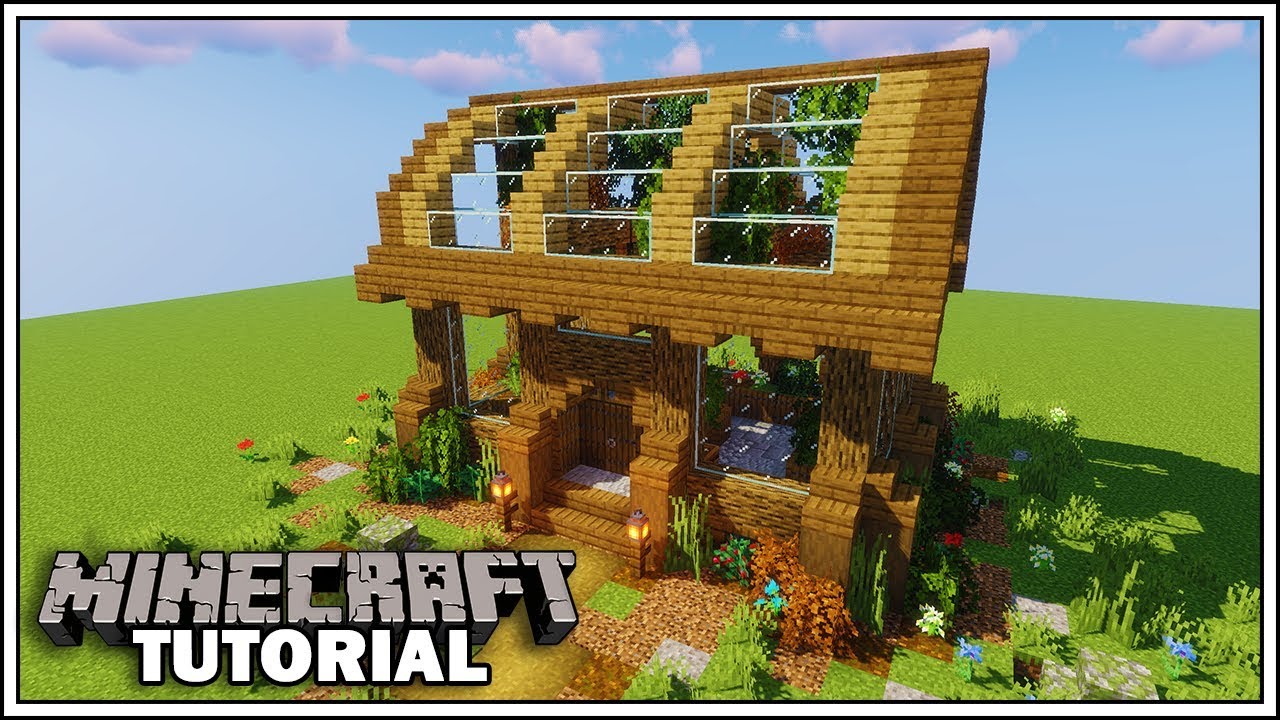 How To Build A Greenhouse In Minecraft Minecraft Tutorial Youtube