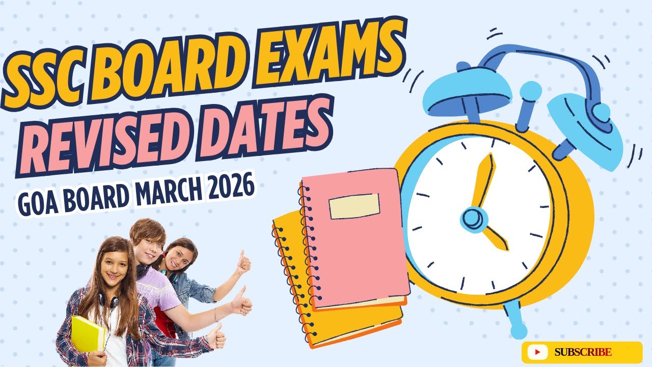 Экзамены для 10 класса, проводимые Советом по образованию Гоа | Март 2026 г. | (Пересмотренное) р...