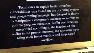 Buffer overflows
