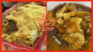 A Quick And Easy Dessert Using A Boxed Cake Mix/OLD SCHOOL PEACH 🍑 CRISP