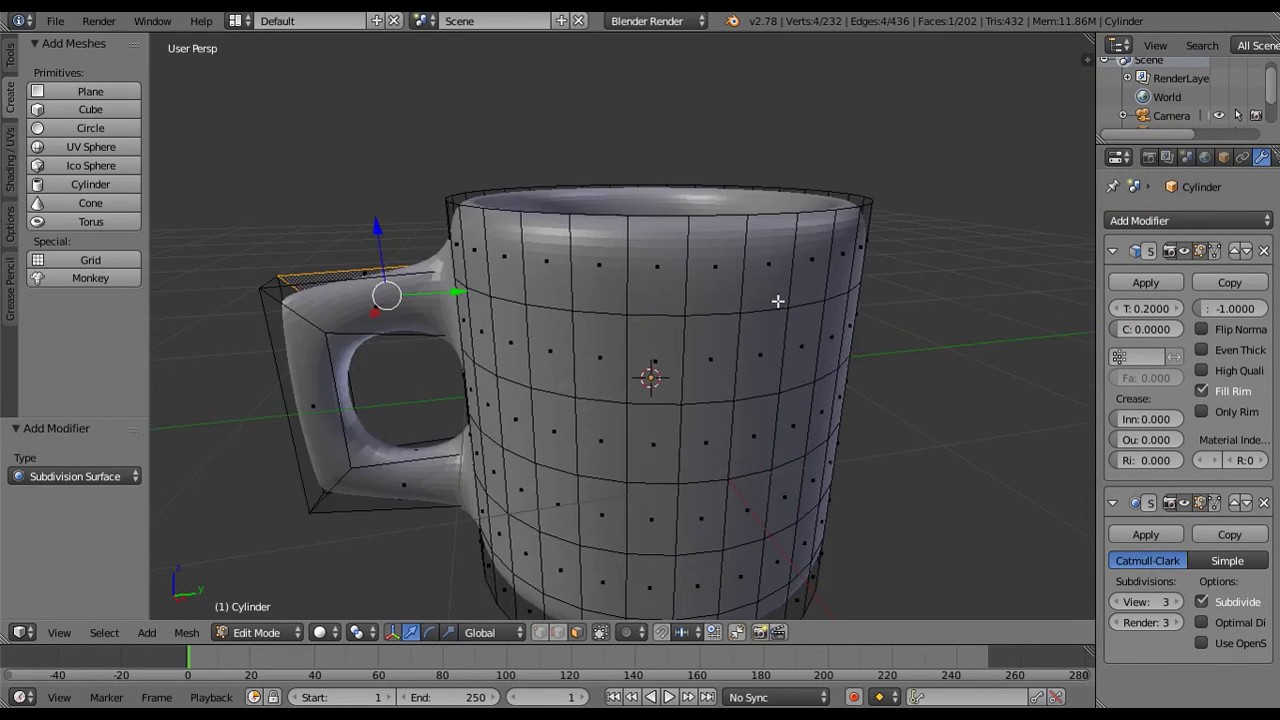 Tutorial Membuat Gelas Dengan Blender Dalam 3 Menit YouTube