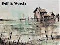 You can paint like edgar a whitney ink  wash seascape  with professional artist chris petri