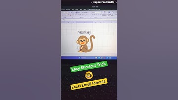 Monkey 🐒 Emoji Trick in Excel | Easy UNICODE Formula #excelshorts #supercreationtips #tipsandtricks