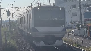 E531系0番台ｶﾂK424編成が普通土浦行きとして天王台駅に到着停車する動画（2023,7.）