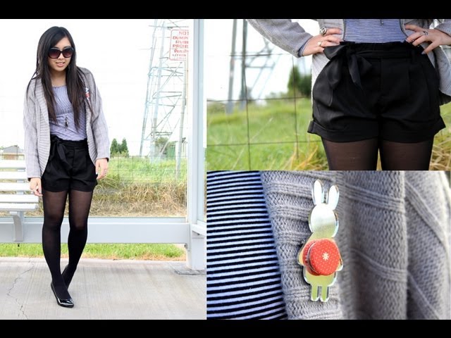 OOTD - how to wear shorts and tights 