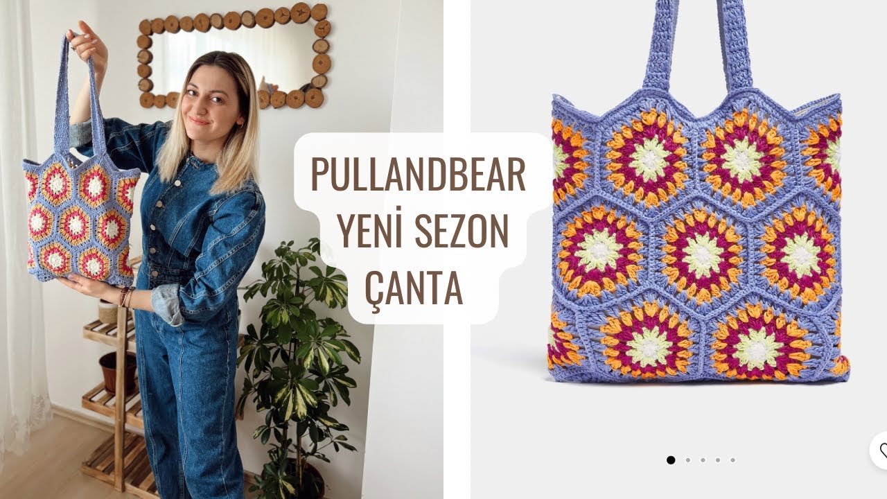 PULLANDBEAR YENİ SEZON MOTİFLİ ÇANTA YAPIMI 🌸 | ÖRGÜ MOTİFLİ ÇANTA YAPIMI 🧶 #crochetbag