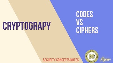 Cryptography - Codes vs Cipher