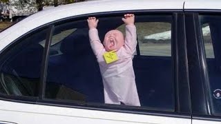 Funny Kids and Babies Driving funny way - Funniest outdoor videos