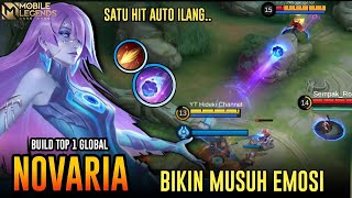 PALING AMPUH BUAT NYICIL ‼️ BUILD TOP 1 GLOBAL NOVARIA GAMEPLAY MIDLINER  ~ MLBB