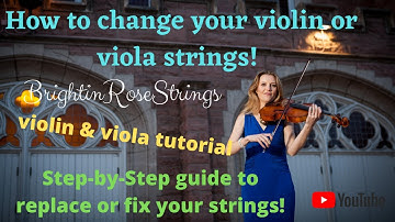 How to change your viola/violin strings - fix a string - step by step guide - restringing correctly