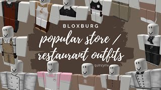 popular store / restaurant outfit codes | bloxburg | roblox