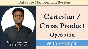 Lec: 45 | Cartesian Product / Cross Product | Relational Algebra | DBMS | Bangla Tutorial