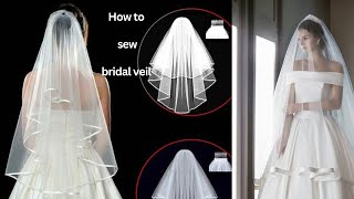 How to make a bridal veil.#komefashion #sewing #sewingtutorial #sew #sewingtips #weddingveil