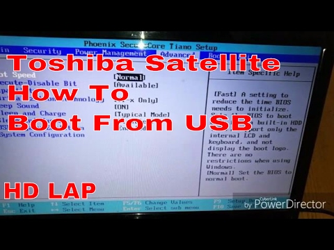 حل مشكلة البوت لابتوب توشيبا Boot from USB / DVD for Toshiba