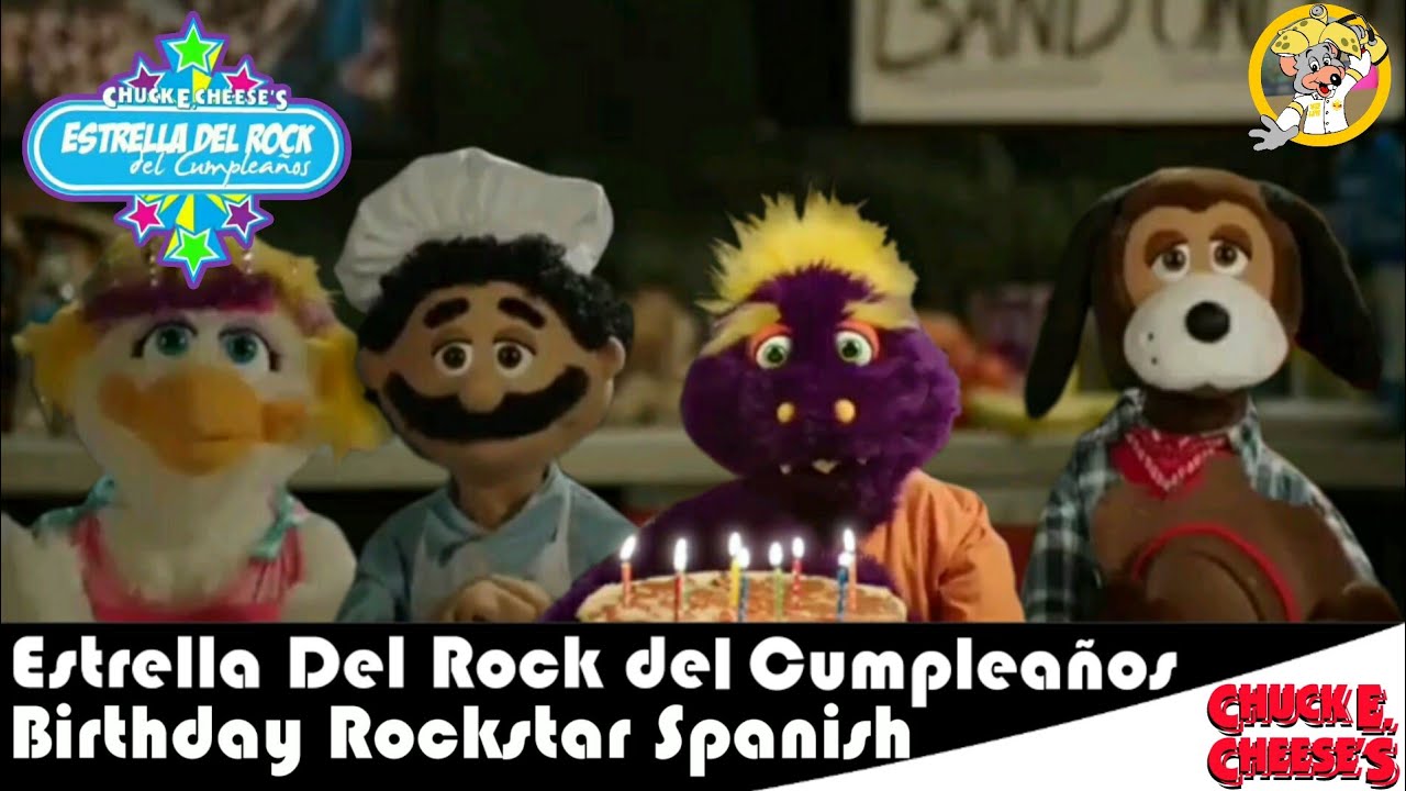 Chuck E Cheeses Birthday Rockstar Spanishestrella Del Rock Del