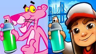 Subway Surfers JAKE STAR OUTFIT vs PINK PANTHER Gameplay HD screenshot 1