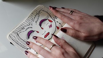 ASMR Sketchbook Page Turning  | Tapping, Scratching (No Talking)