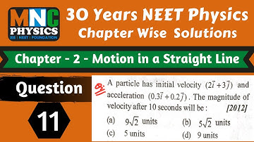 A Particle has Initial Velocity 2i+3j and Acceleration || NEET Physics PYQ Motion in a Straight Line
