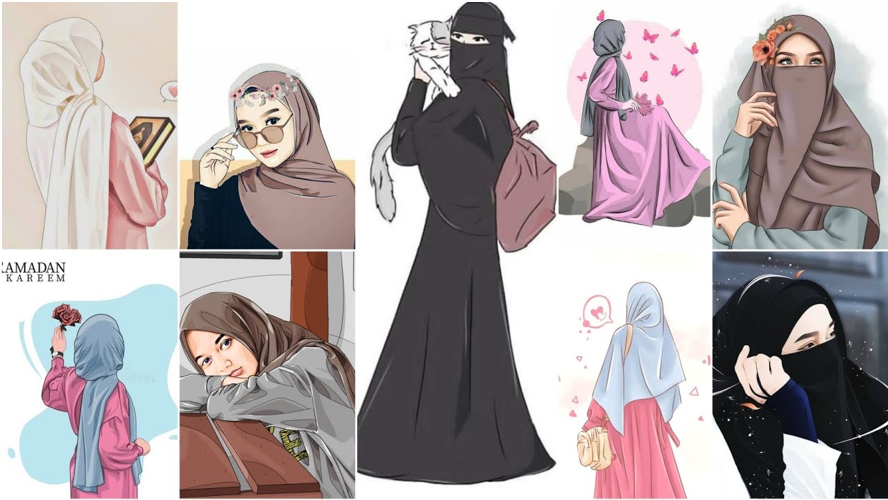 30 Profile pic (girl 2) ideas  anime muslim, hijab cartoon, islamic cartoon