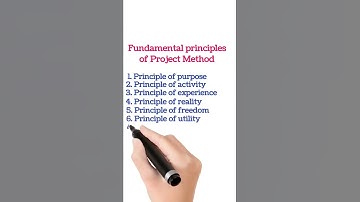 Fundamental principles of project method