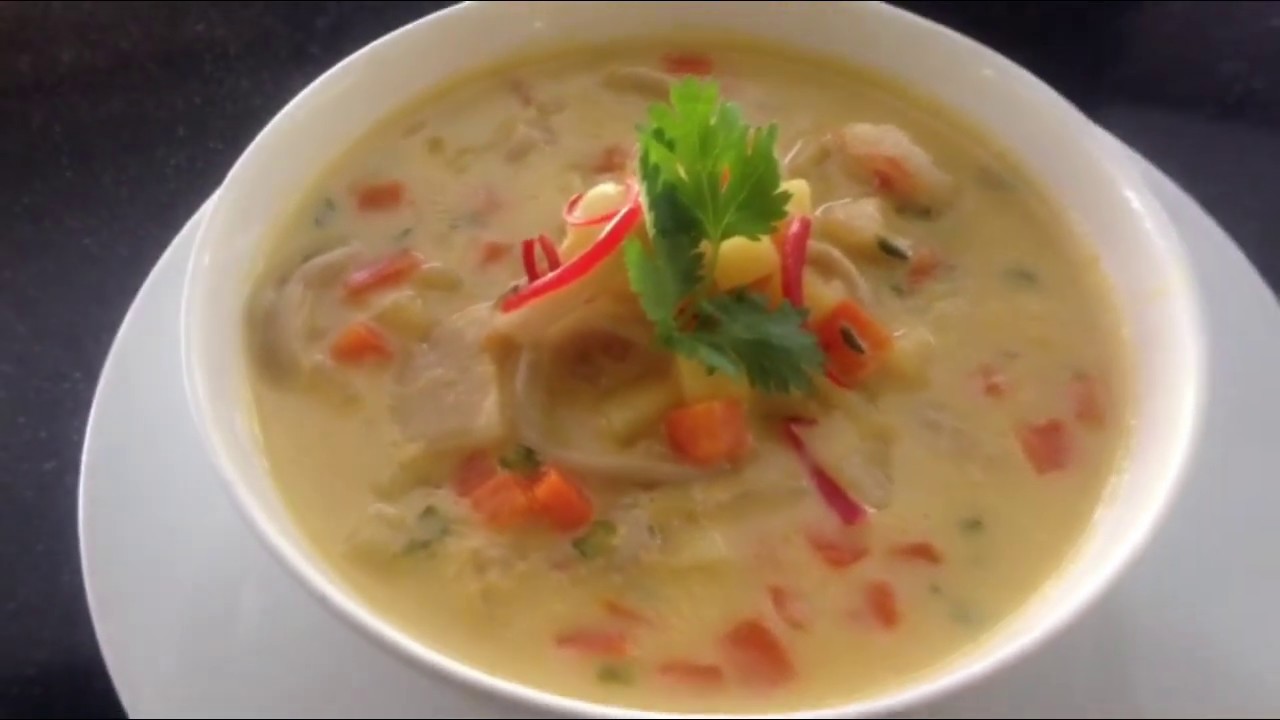 3$ only seafood chowder soup Enjoy
