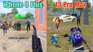iPhone 8 Plus Vs iPhone 13 Pro Max 😱 Which one is better? ⚡️ 5 Finger FASTER PLAYER Daxua PUBG BGMI