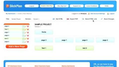 SlickPlan.com - How to Generate HTML Code From Your Sitemap/Flowchart