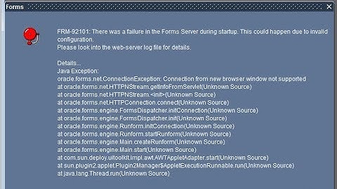 FRM: 92101 There was a Failure in the Forms Server During Startup | Muhammad Abdul Quium (V-29)