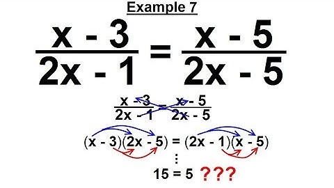 Algebra - Ch. 14: Solving Equations with Rational Expressions (9 of 21) Example 7