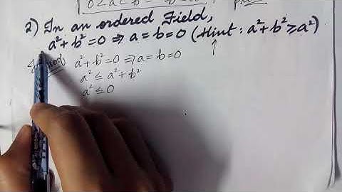 Ordered Axioms Exercise 1.2 Question 2
