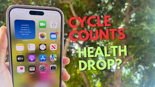 How many cycle counts can drop 1% battery health in IPhones