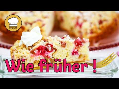 Rhubarb Cake with Crumble – Just Like in the Old Days & Delicious