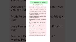 Percentage Formula #biharexams #gk #ssc #class #bssc #education