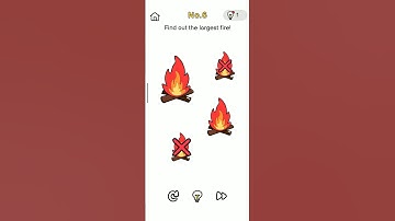 Brain Out Game [ find out the largest fire ]