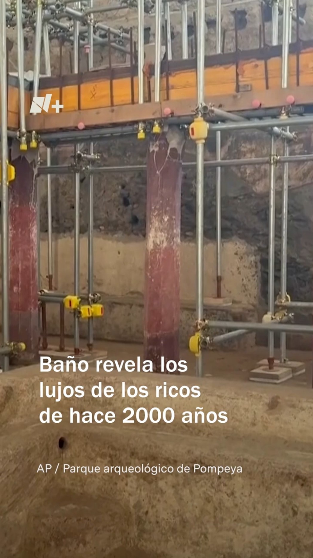 Baño de lujo en Pompeya muestra cómo era la vida de los ricos hace 2000 años - N+ #Shorts