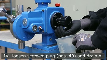 Service tutorial for lewa pumps. Part of a dosing unit from Pentol.