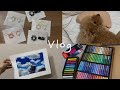 [Eng]#Binet vlog |구독자이벤트 준비|오일파스텔로 그림그리기 |packaging rings for subscribers | drawing with oil pastels