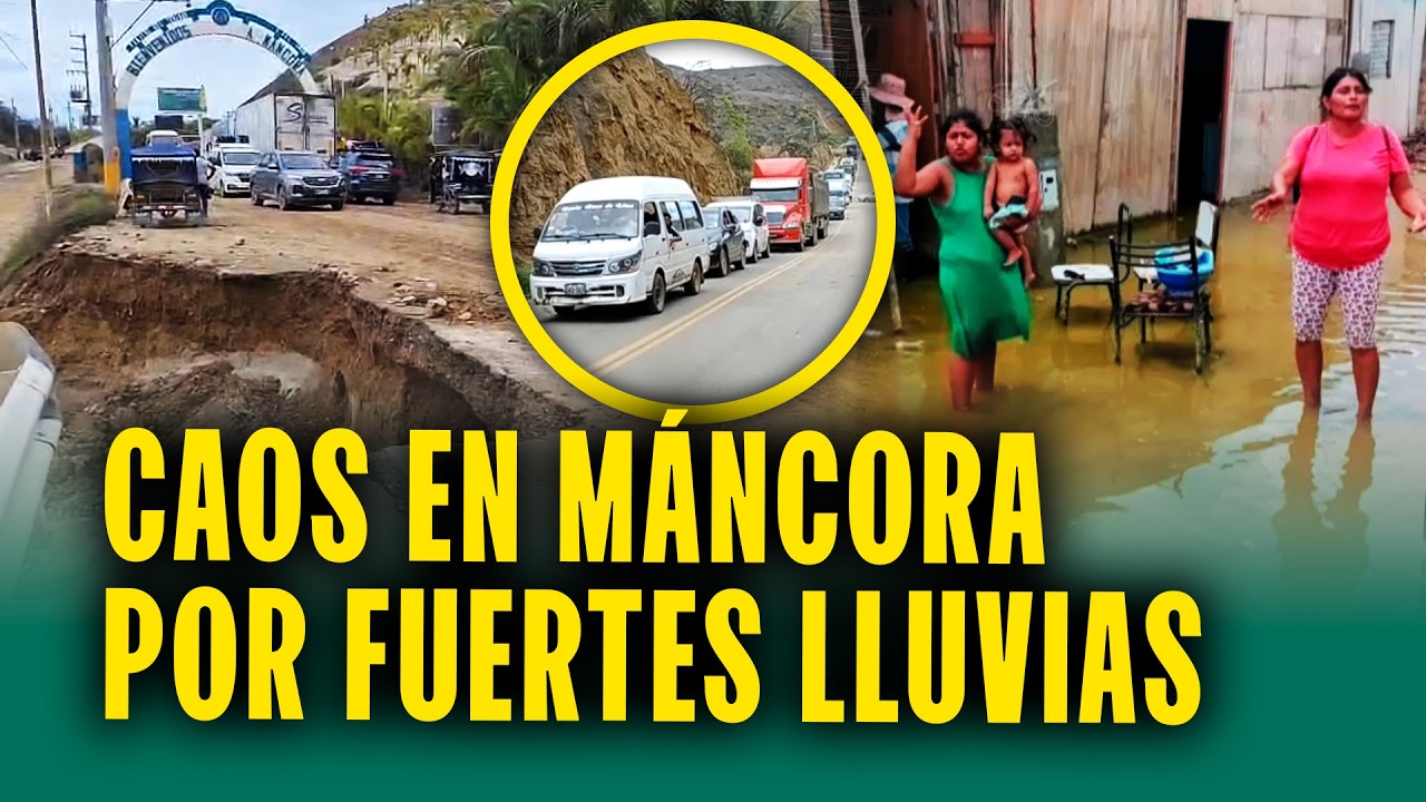 Huaico, lluvias y tormenta en Máncora: Carros se quedan horas atracados en carretera