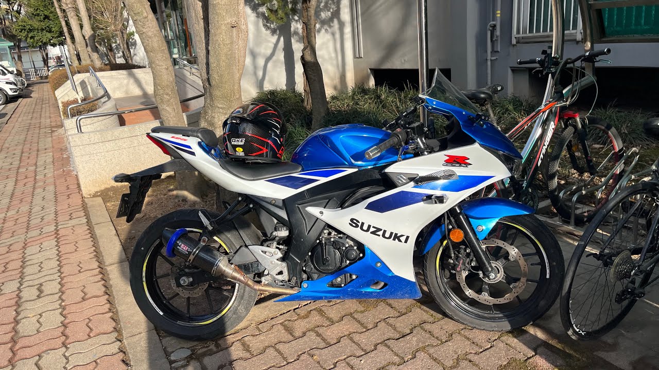 스즈키 GSXR125 타고 등하교 [Riding a motorcycle to and from school] {4K}