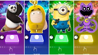 Kung Fu Panda 🆚 Oddbods Bubbles 🆚 Minions 🆚 CatNap. 🎶 Tiles Hop EDM Rush!