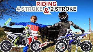 Kids Riding New Dirt Bike | Mototec X1 | SYX Moto 50cc | mini REVIEW