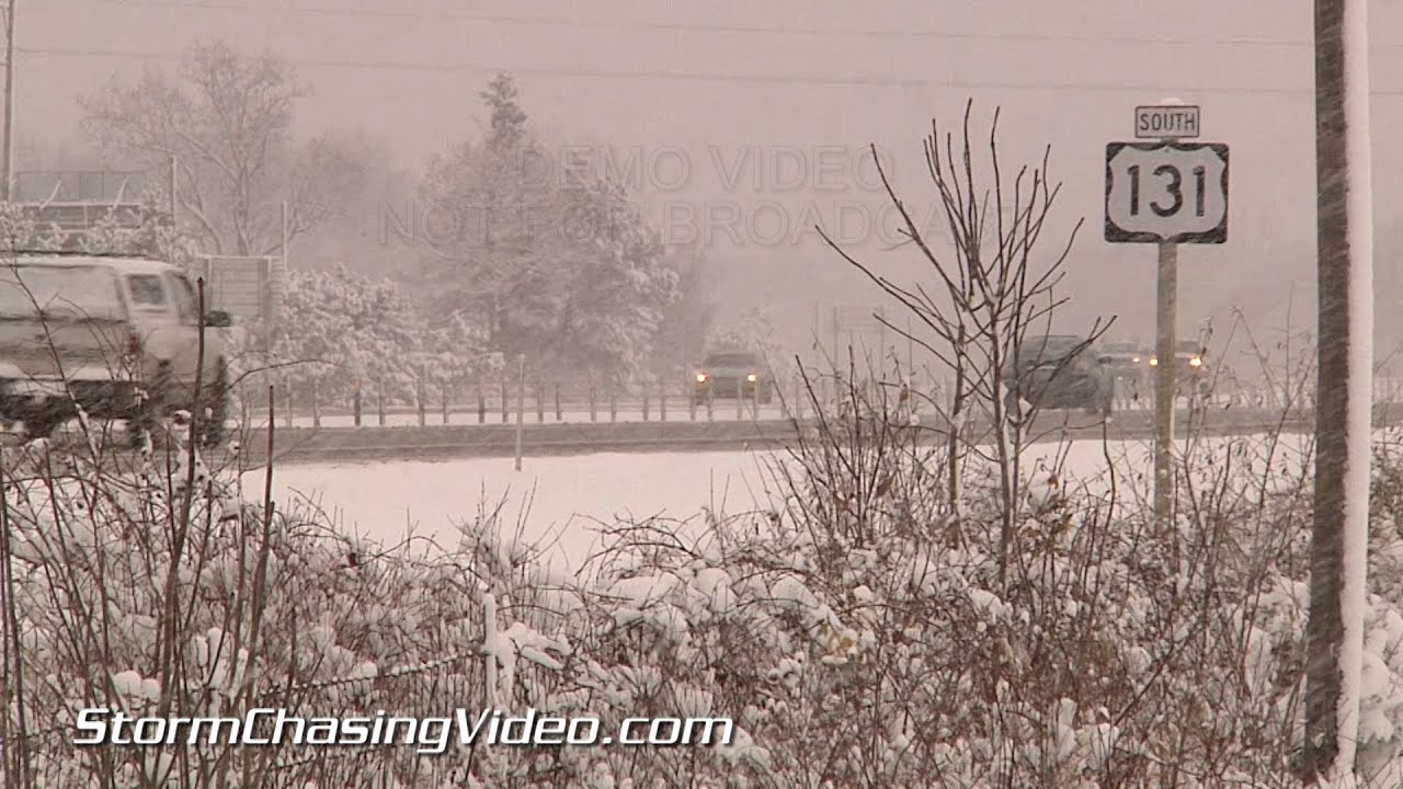 11/14/2014 Kalamazoo & Otsego MI Lake Effect Snow B-Roll