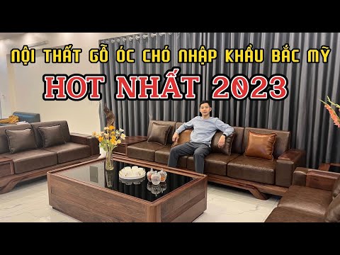 Sofa Gỗ Óc Chó | Sofa Gỗ Óc Chó Chân Thuyền Mẫu Mới Nhất 2023  | Sofa Gỗ Việt Mộc