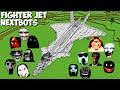 SURVIVAL GIANT FIGHTER JET JEFF THE KILLER and SCARY NEXTBOTS in Minecraft - Gameplay - Coffin Meme