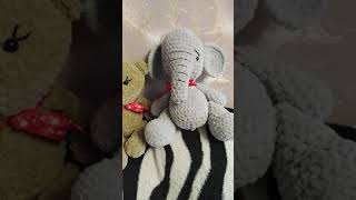 ВЯЗАНЫЙ СЛОНИК БОНЯ. АМИГУРУММИ ИЗ ПЛЮШЕВОЙ ПРЯЖИ🐘