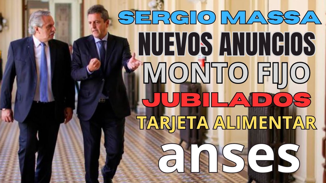 NUEVOS ANUNCIOS DE SERGIO MASSA DESPUES DE LAS PASO - YouTube